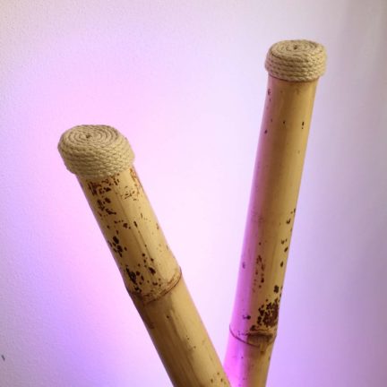 Design LED Stehlampe aus Bambus “LevantoX”, Tuneable White und farbiges