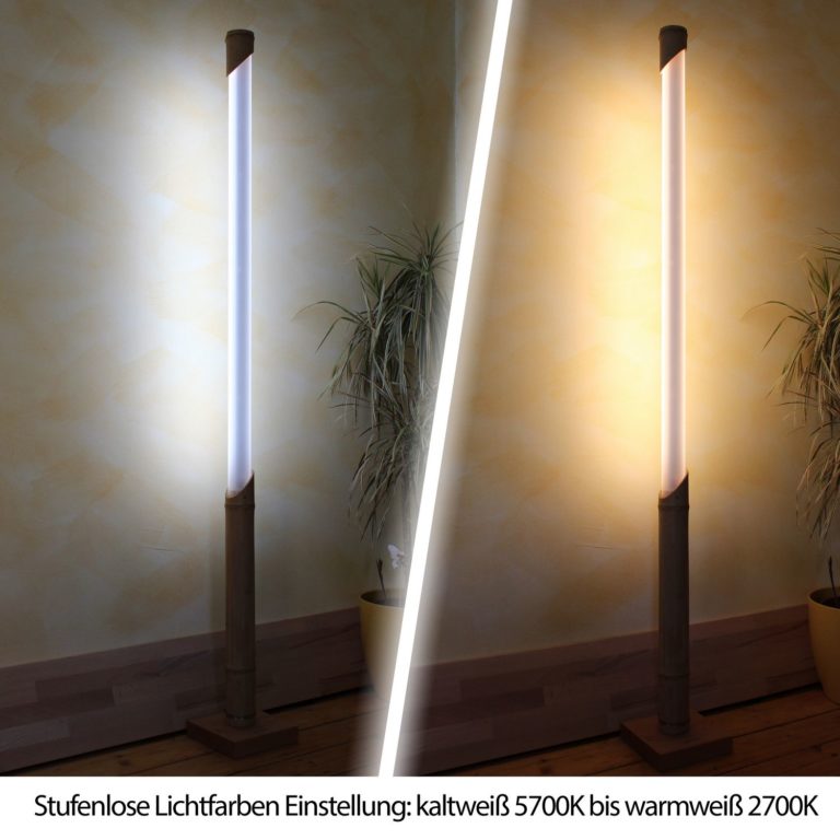 Design Vollspektrum Stehlampe Für Büro & Homeoffice Aus Bambus ...